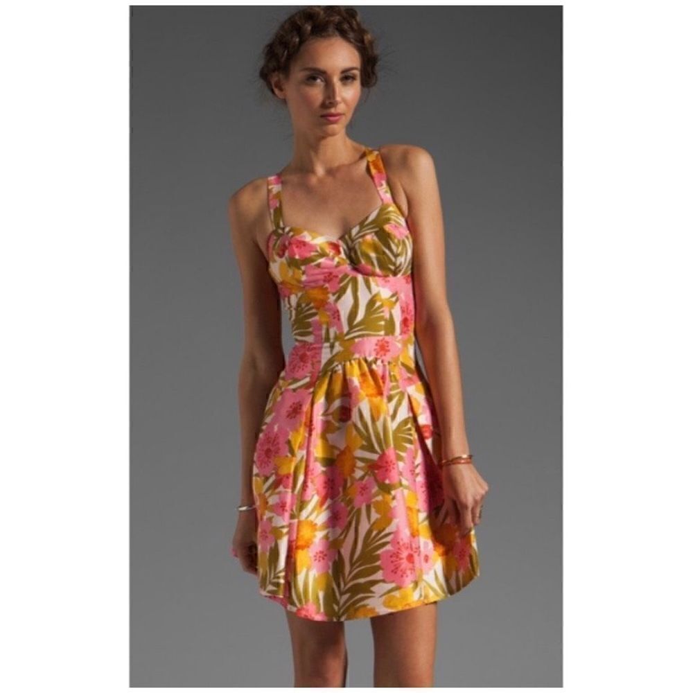 The Man Repeller x P J K floral silk dress small